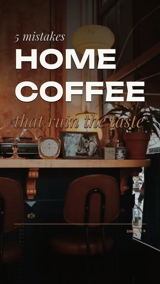 Carousel cover: 5 mistakes that ruin home coffee